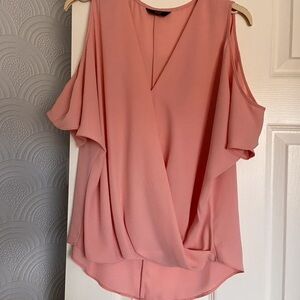 F&F Soft Pink Cold Shoulder Blouse